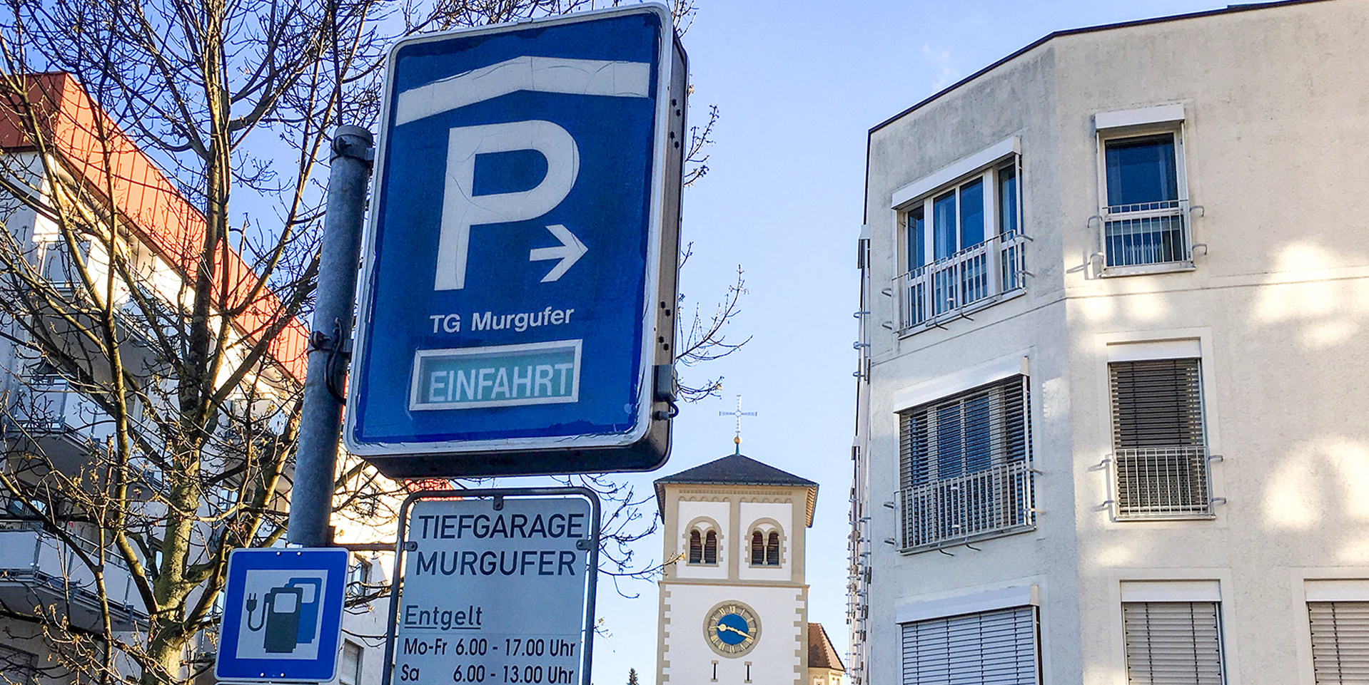 Parken in der Tiefgarage Murgufer Gaggenau