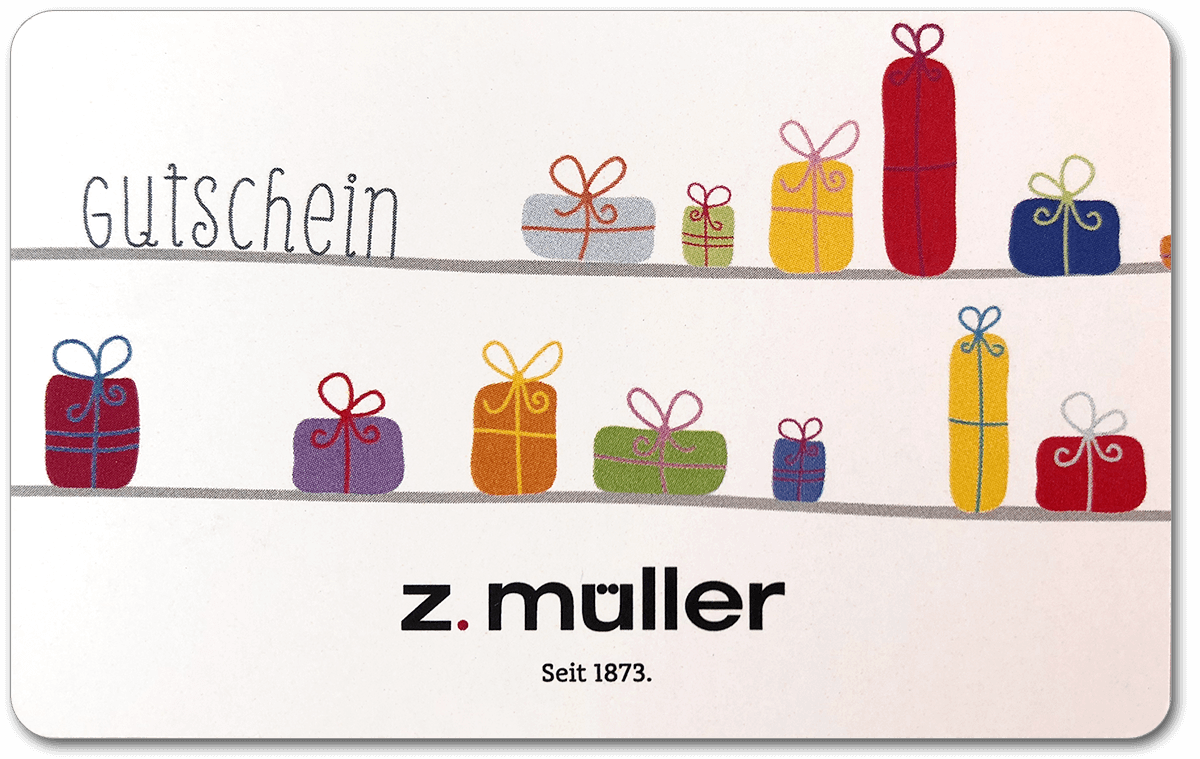 Gutschein-Geschenkkarten Modehaus Z.Müller Gaggenau