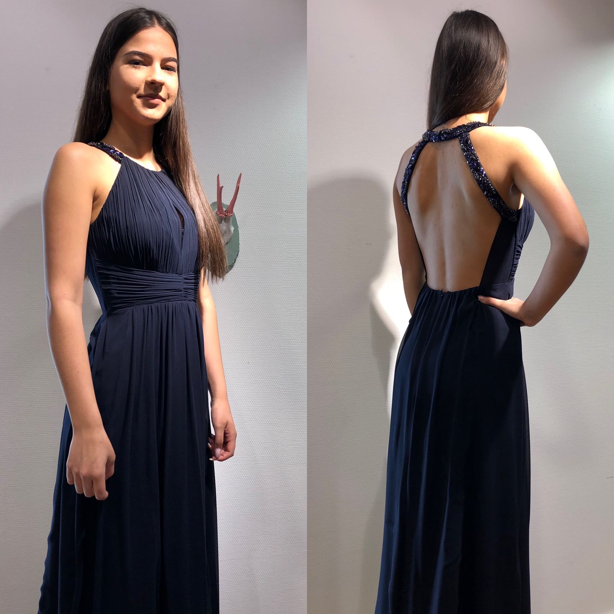 Vera Mont schwarz-klein blaues Kleid Vera Mont