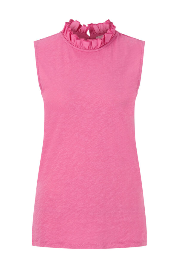 Rich & Royal Top slub frill top organic