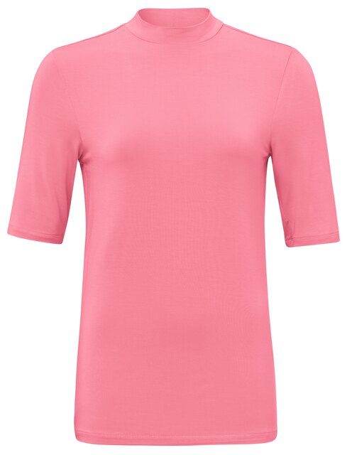 Yaya Soft high neck t shirt with ha MORNING GLORY PINK