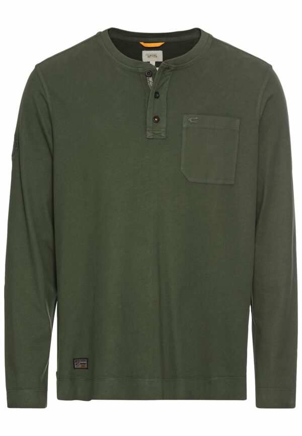 Camel active Langarm Henley aus Organic Cotton