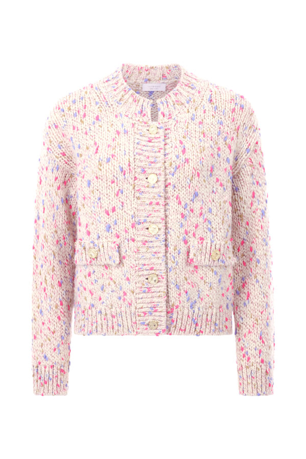 Rich & Royal Boxy neps yarn cardigan