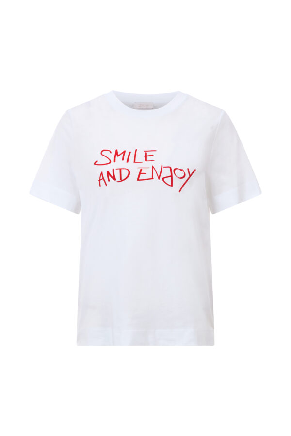 Rich & Royal Easy Fit T-Shirt "smile and enjoy" Organic