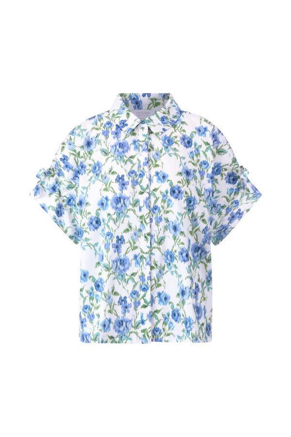Rich & Royal Printed cotton blouse with details
