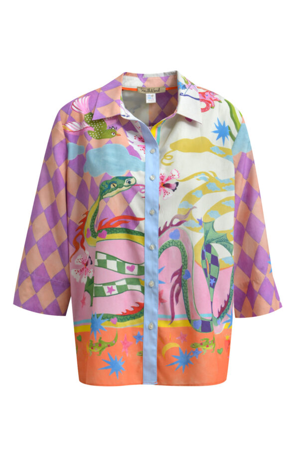 Smith & Soul Bluse Elbow Slv Shirt Collar Blouse