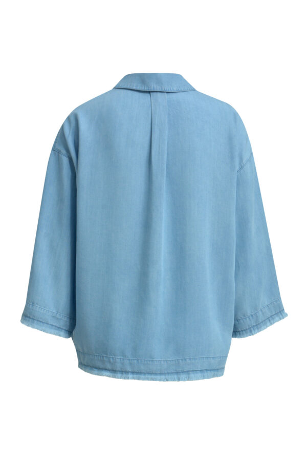 Smith & Soul Bluse  Cropped Denim Shirt Blouse – Bild 2