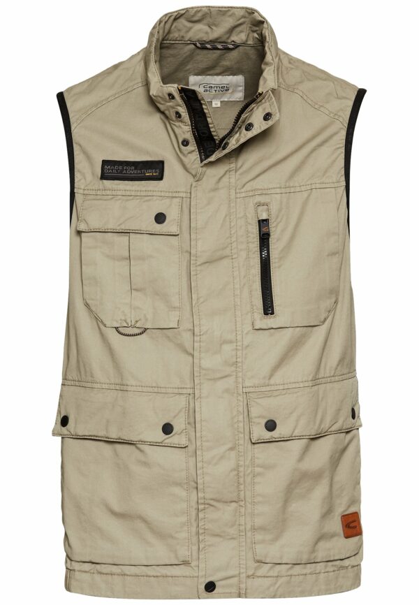 CAMEL Outdoor-Weste mit Stehkragen