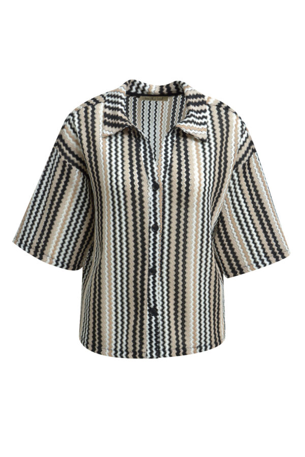 Smith & Soul Crochet Jersey Shirt Striped