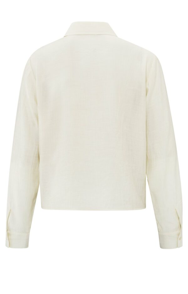 Yaya Bluse Layered texture blouse, SOFT OFF WHITE – Bild 2