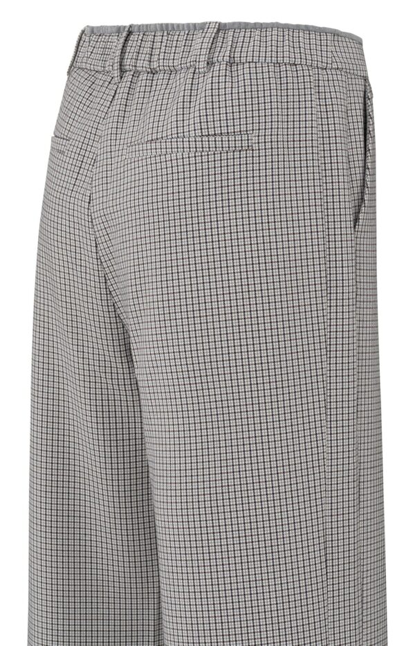 Yaya Hose Woven checked wide leg trouser, FEATHER GREY DESSIN – Bild 2