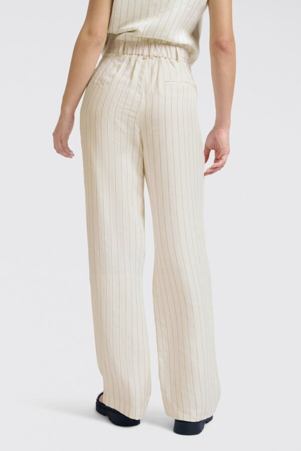 Yaya Hose Linen mix wide leg trousers, SAND LINEN BEIGE DESSIN – Bild 2