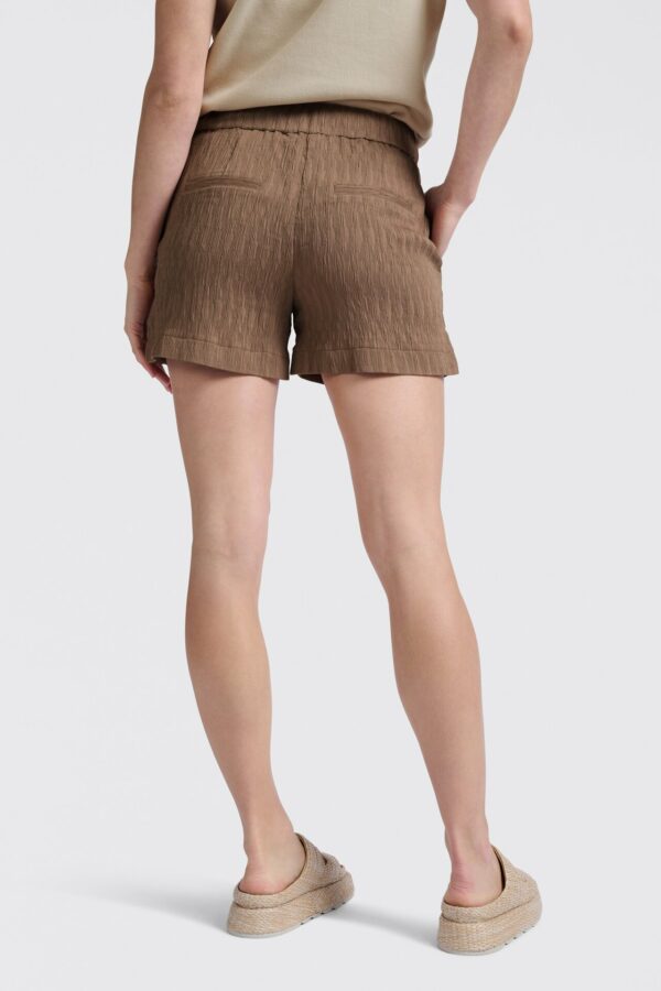 Yaya Hose Structured woven short with el, CARIBOU BROWN – Bild 2