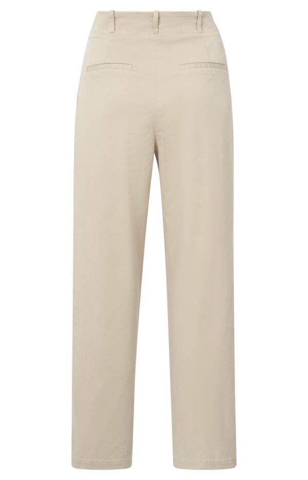 Yaya Hose Cotton woven high waist trouse, HUMUS BEIGE – Bild 2