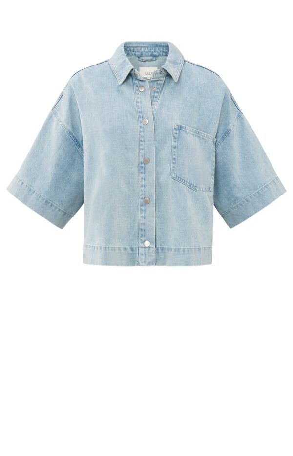 Yaya Jeansjacke Oversized cropped denim jacket, LIGHT DENIM