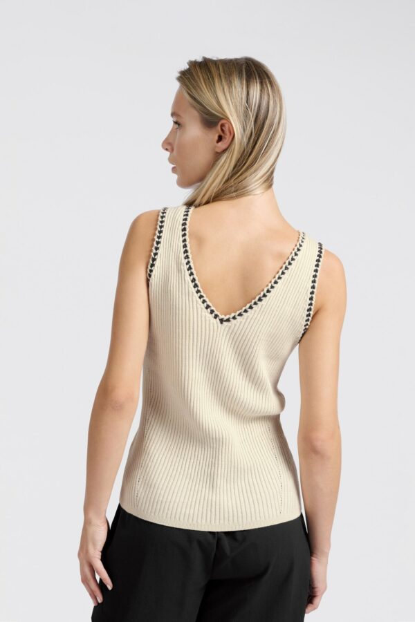 Yaya Rib tanktop with fun detail at, SUMMER SAND – Bild 2