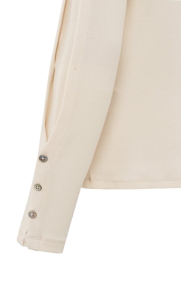 Yaya Shirt Long sleeve top with buttons o, OFF WHITE KNIT – Bild 2
