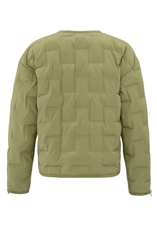 Yaya Jacke Short nylon quilted jacket wit, OLIVE – Bild 2
