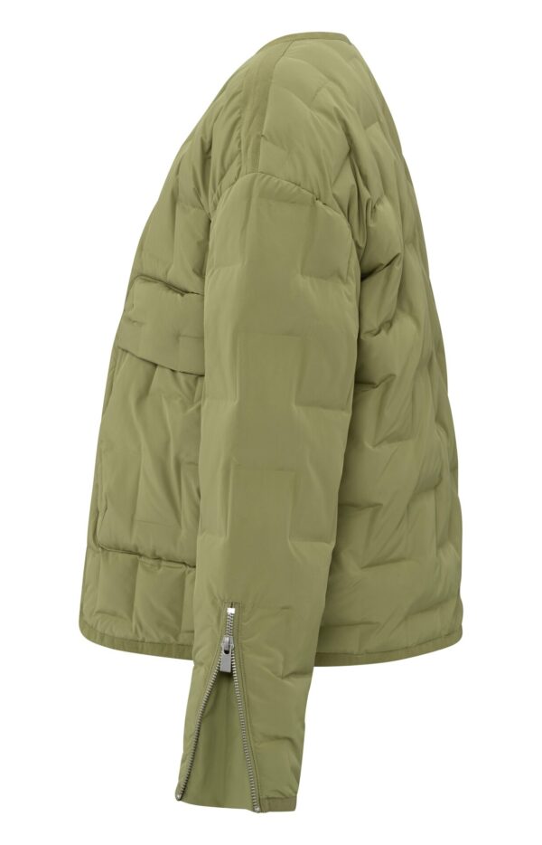 Yaya Jacke Short nylon quilted jacket wit, OLIVE – Bild 3