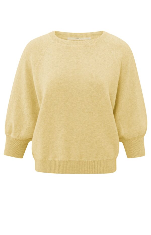 Yaya Pullover Sweater with raglan sleeves, MOONSTONE YELLOW MELANGE