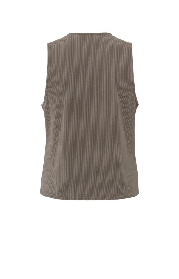 Yaya Jersey gilet top, CARIBOU BROWN – Bild 2
