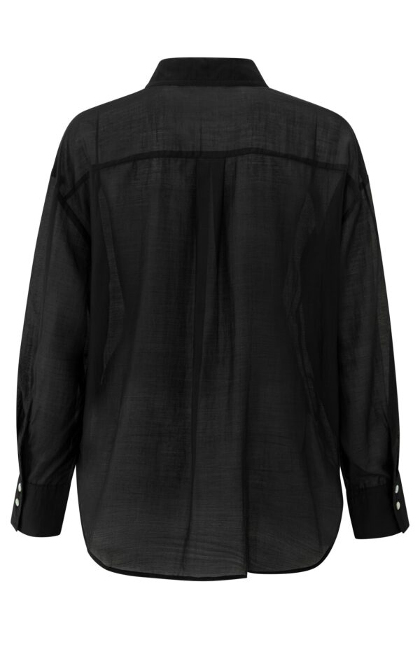 Yaya Bluse with placket detail, PHANTOM – Bild 2
