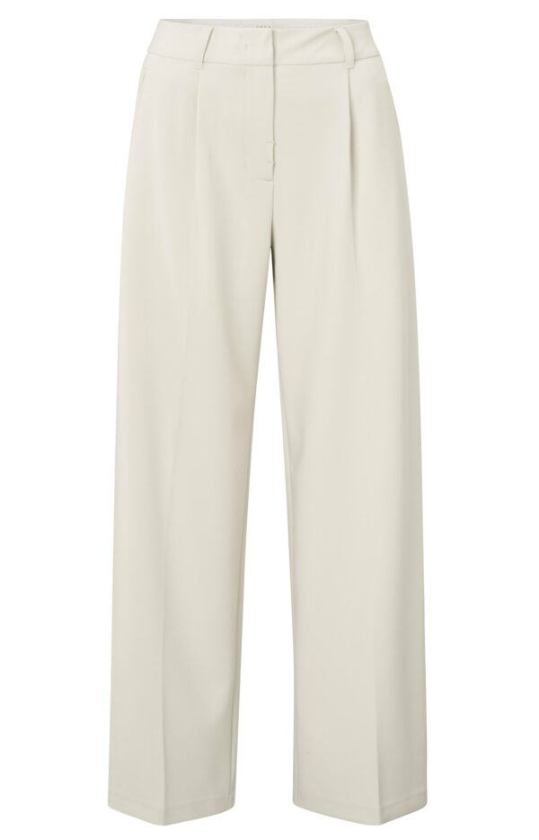 Yaya Hose Woven wide leg trousers with c, SOFT GREY