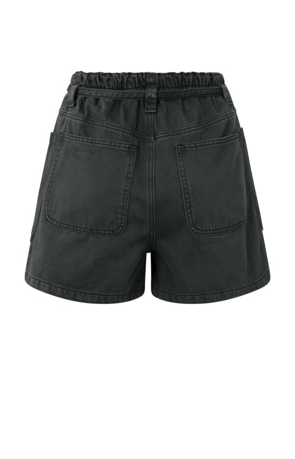 Yaya Hose Shorts Garment dye woven high waist, WASHED BLACK – Bild 2