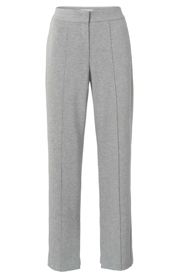 Yaya Hose Soft melange tailored trousers, MEDIUM GREY MELANGE