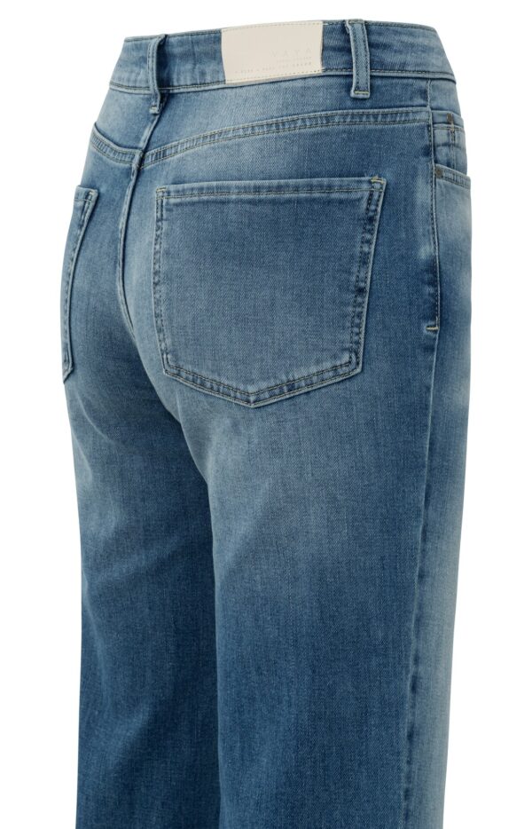 Yaya Jeans Mid waist denim w. roll-up, BLUE DENIM – Bild 2