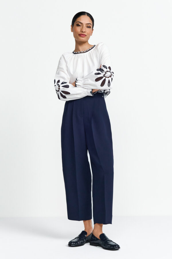 Rich &  Royal Hose Wide Leg Pleated Pants – Bild 2