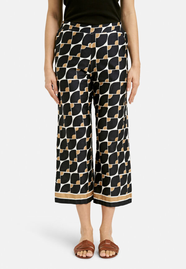 Milano Blusen Hose culotte with elastic waist – Bild 2