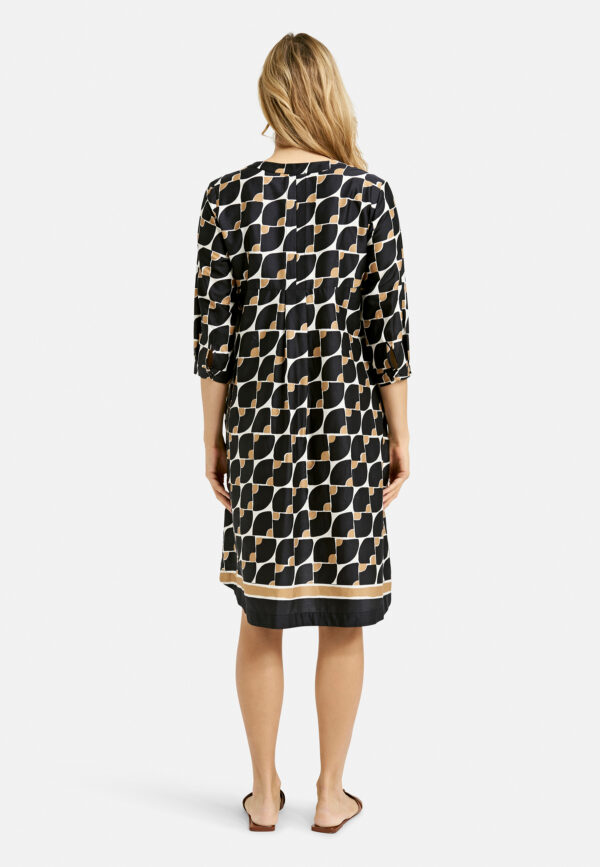 Milano Blusen Kleid Dress w roundneck + short placket, 3/4 sleeves – Bild 3