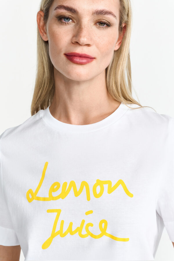 Rich & Royal Easy Fit T-Shirt Lemon Juice + Back Print – Bild 3