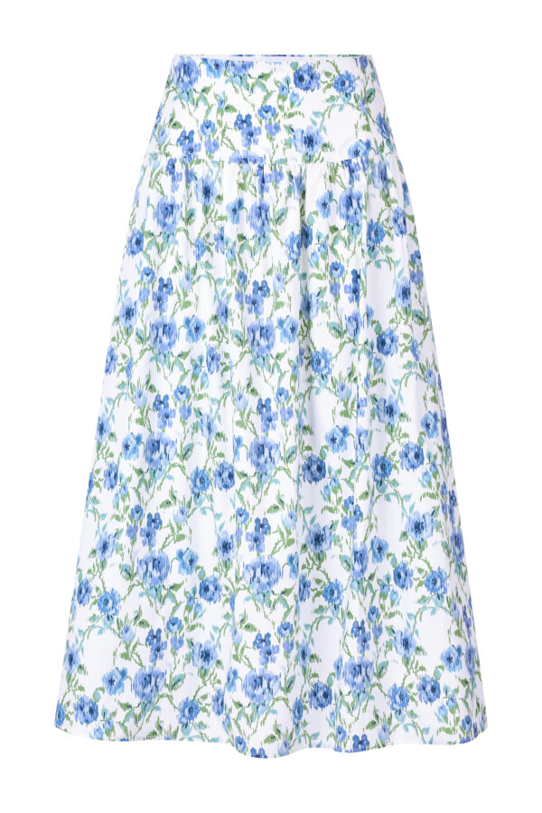 Rich & Royal Rock Printed cotton midi skirt