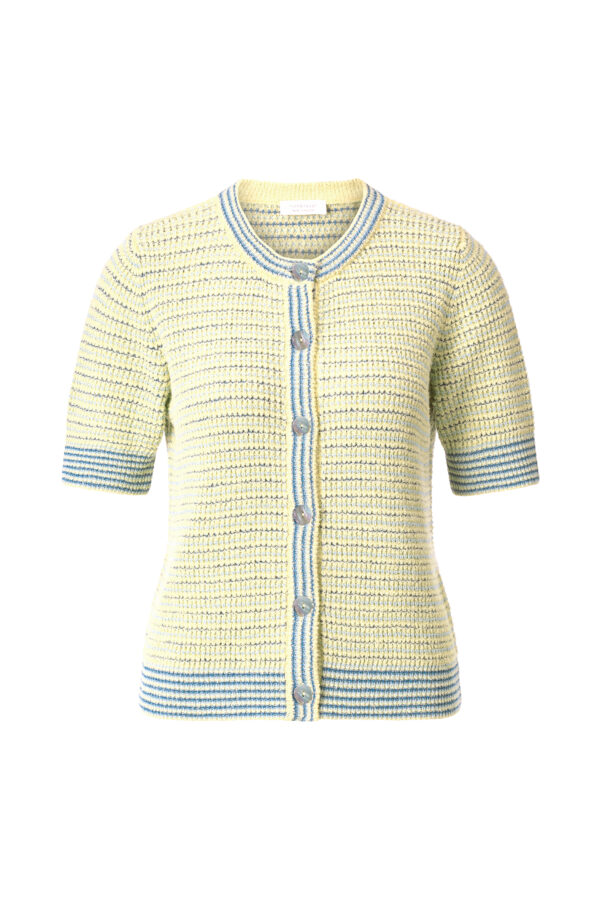 Rich & Royal Weste Striped towelling cardigan