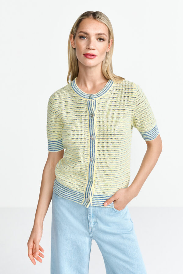 Rich & Royal Weste Striped towelling cardigan – Bild 2