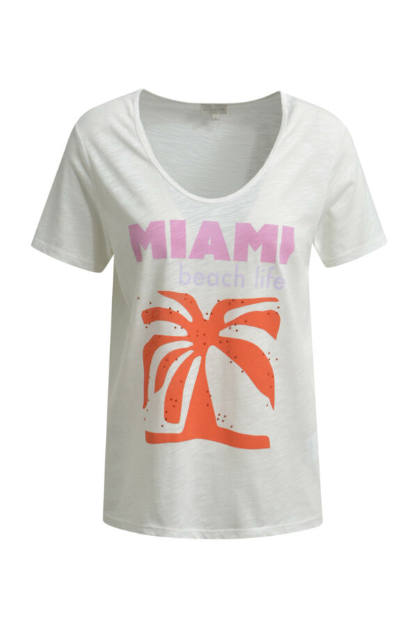 Milano Blusen T-Shirt w roundneck, 1/4 sleeves