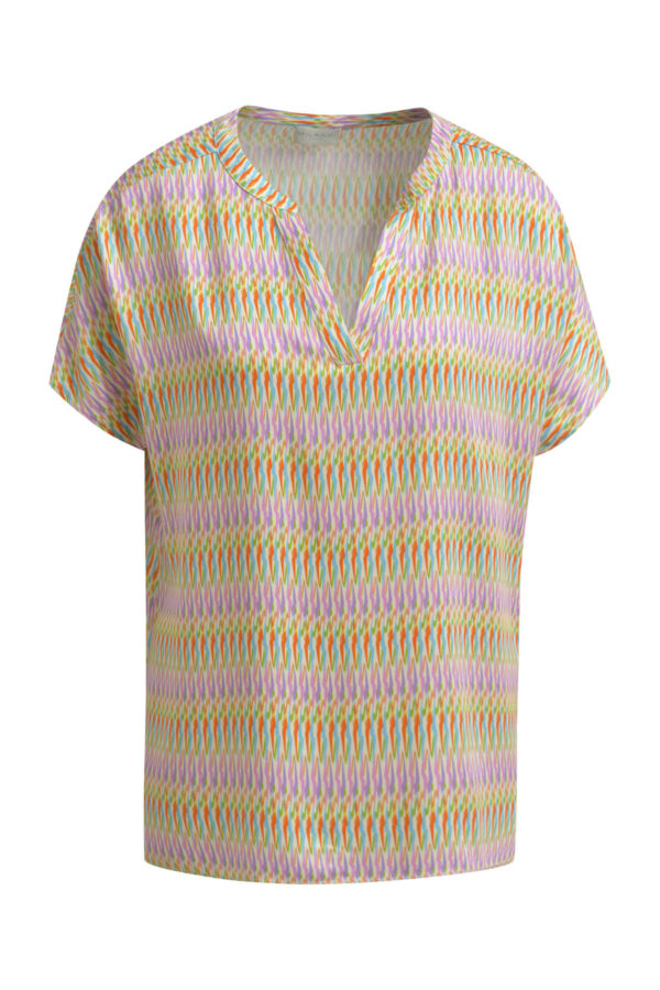 Milano Bluse Blousetop with panel and v-neck