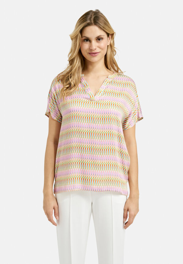 Milano Bluse Blousetop with panel and v-neck – Bild 2