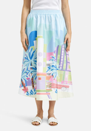 Milano Rock Midiskirt w elastic waistband