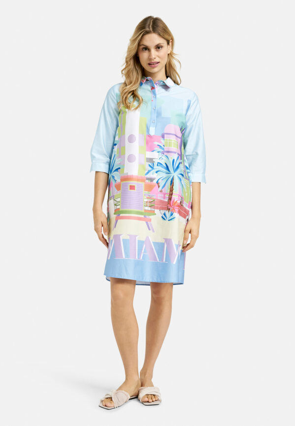 Milano Kleid Dress w collar, half placket, 1/2 sleeves w cuffs – Bild 3