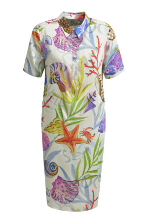 Milano Kleid Dress w collar + halfplacket, 1/2 sleeves