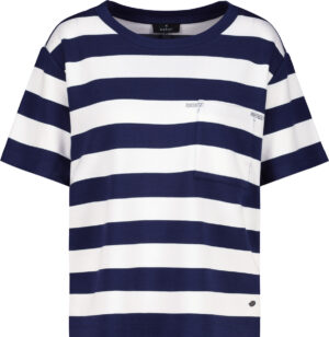 Monari T-Shirt, navy blue ringel