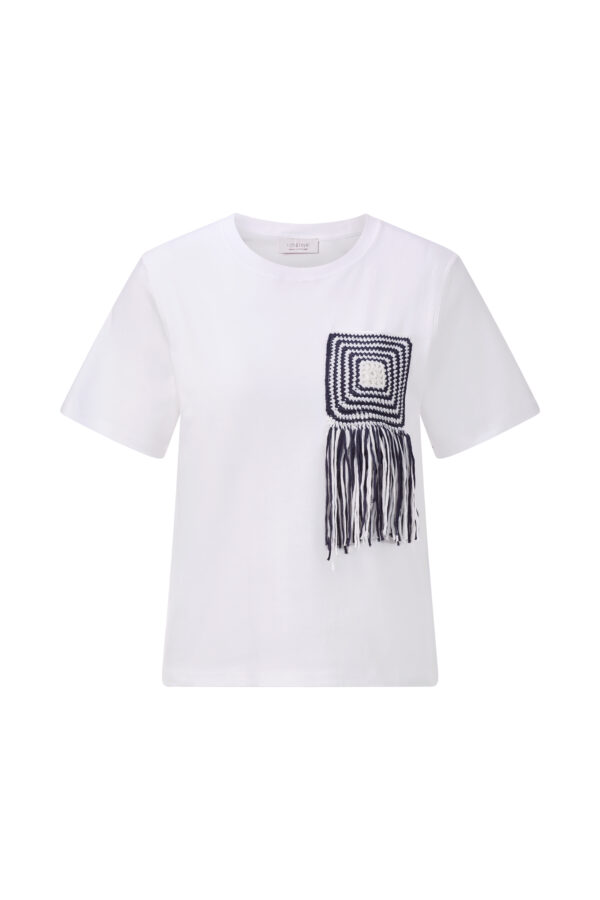 Rich & Royal T-Shirt with Crochet Pocket