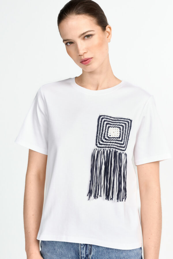 Rich & Royal T-Shirt with Crochet Pocket – Bild 2