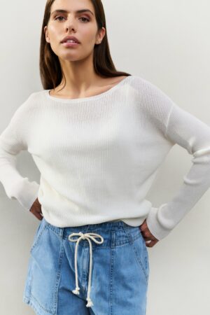 Yaya Pullover Cardigan mit Kn?pfen, OFF WHITE