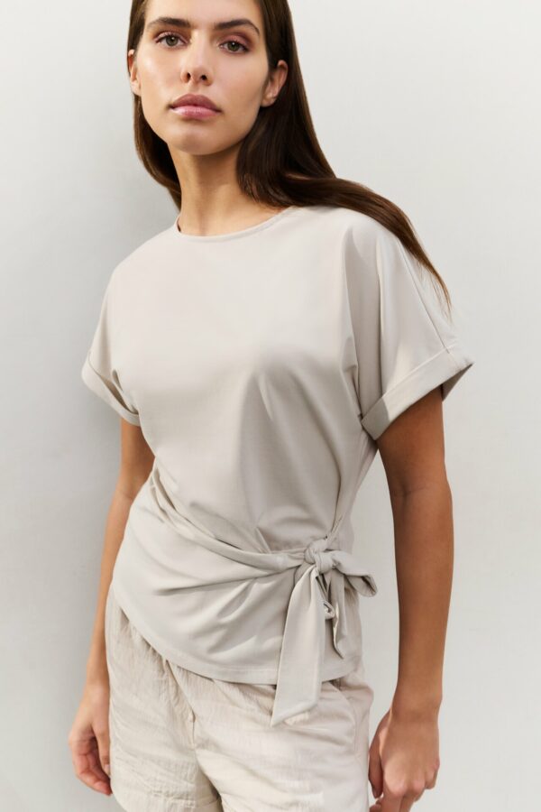 Yaya T-Shirt mit Zierknoten, PURE WHITE – Bild 2
