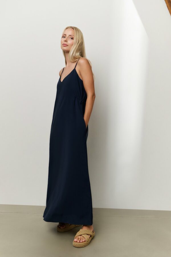 Yaya Trägerkleid mit Kordelzügen, TOTAL ECLIPSE BLUE – Bild 2
