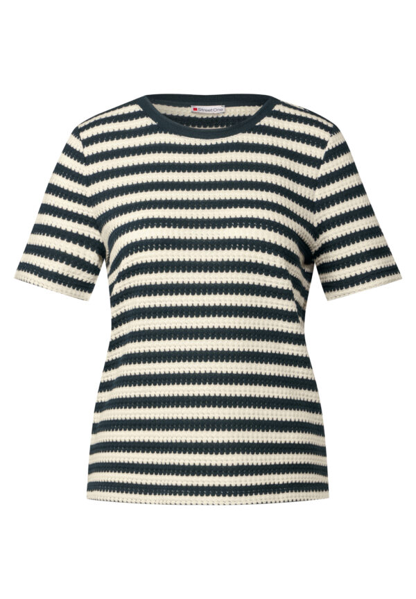 Street One Strick-Look Streifenshirt